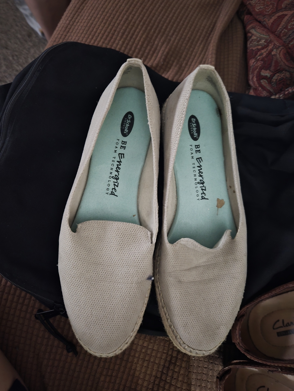 Dr. Scholl's Cream Espadrille Slip-On with Mint Insole